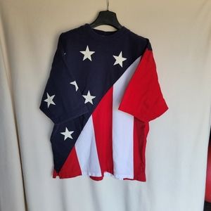 Cotton shirt, American flag, size M